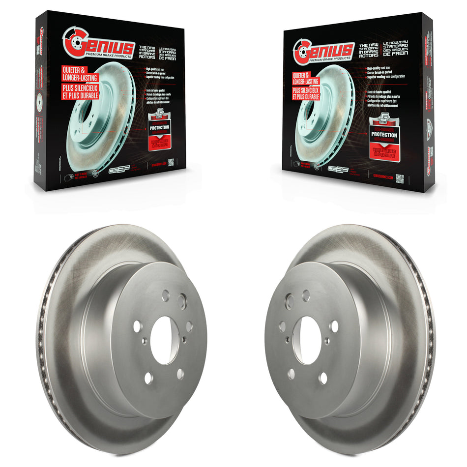 Rear Coated Disc Brake Rotors Pair For Lexus IS250 IS350 GS350 GS300 GS430 GS450h GS460 KG-100580
