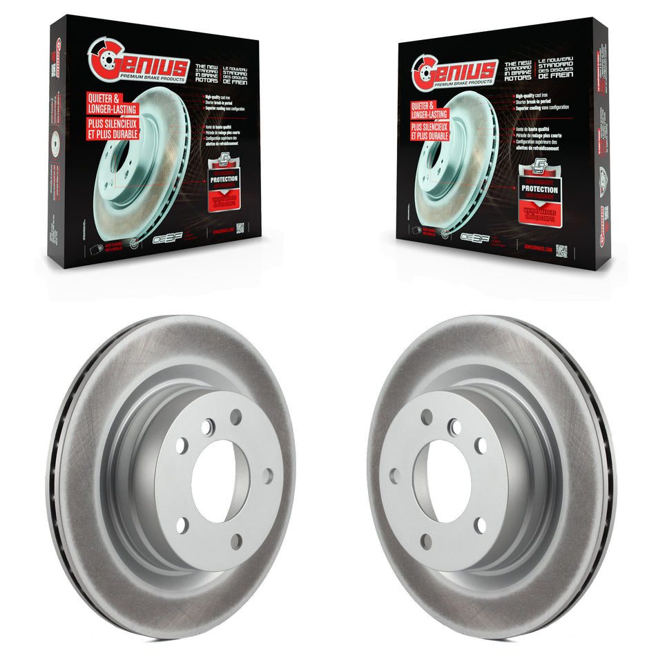 Rear Coated Disc Brake Rotors Pair For BMW 328i 325i 323i KG-100582