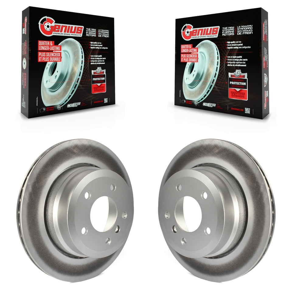Rear Coated Disc Brake Rotors Pair For BMW 530xi 535xi 528i xDrive 535i 528xi 525xi KG-100584