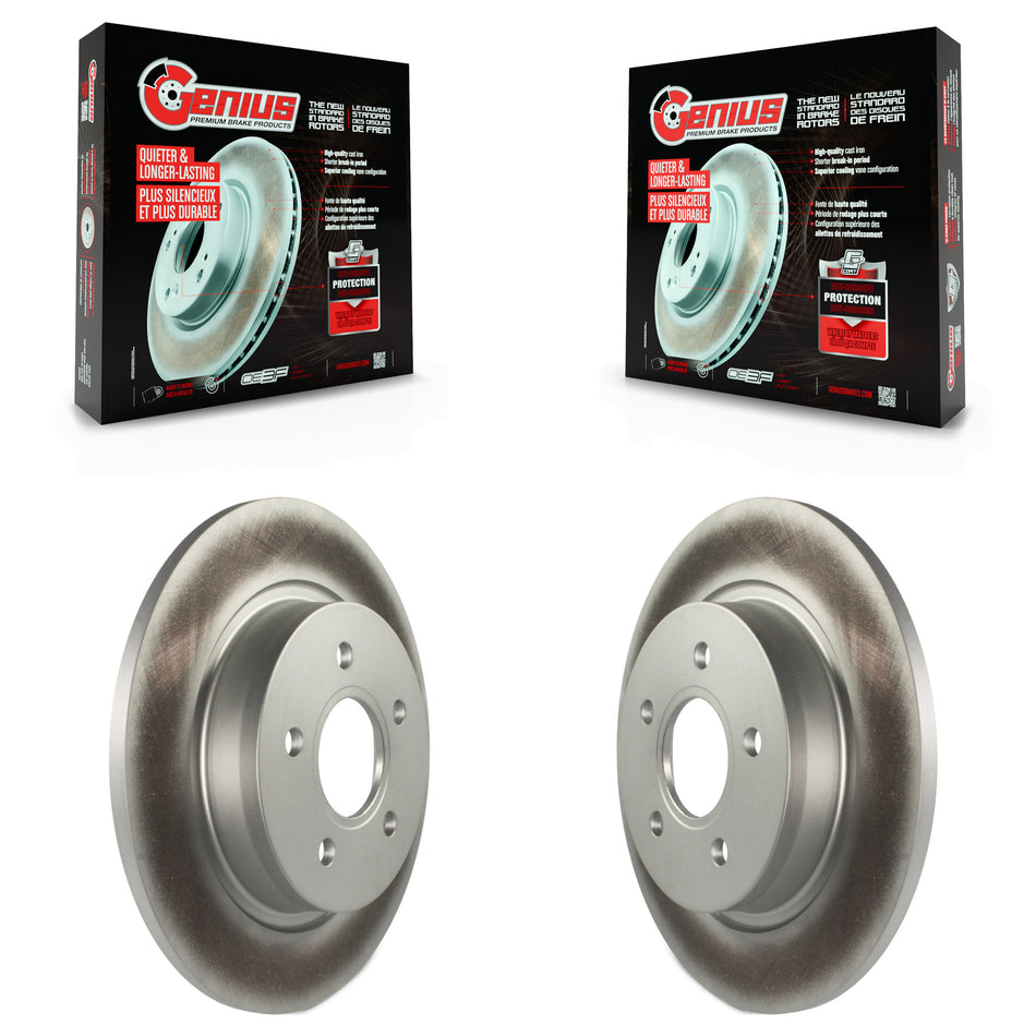 Rear Coated Disc Brake Rotors Pair For Volvo S40 C70 C30 V50 KG-100589
