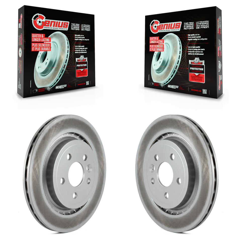 Rear Coated Disc Brake Rotors Pair For Volvo S60 XC70 S80 V60 V70 KG-100602