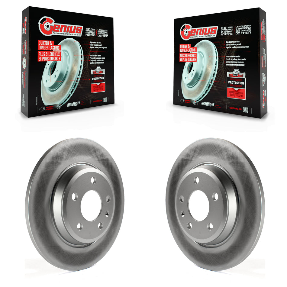 Rear Coated Disc Brake Rotors Pair For Audi Q5 A4 Quattro A5 A7 allroad A6 S5 Sportback KG-100614