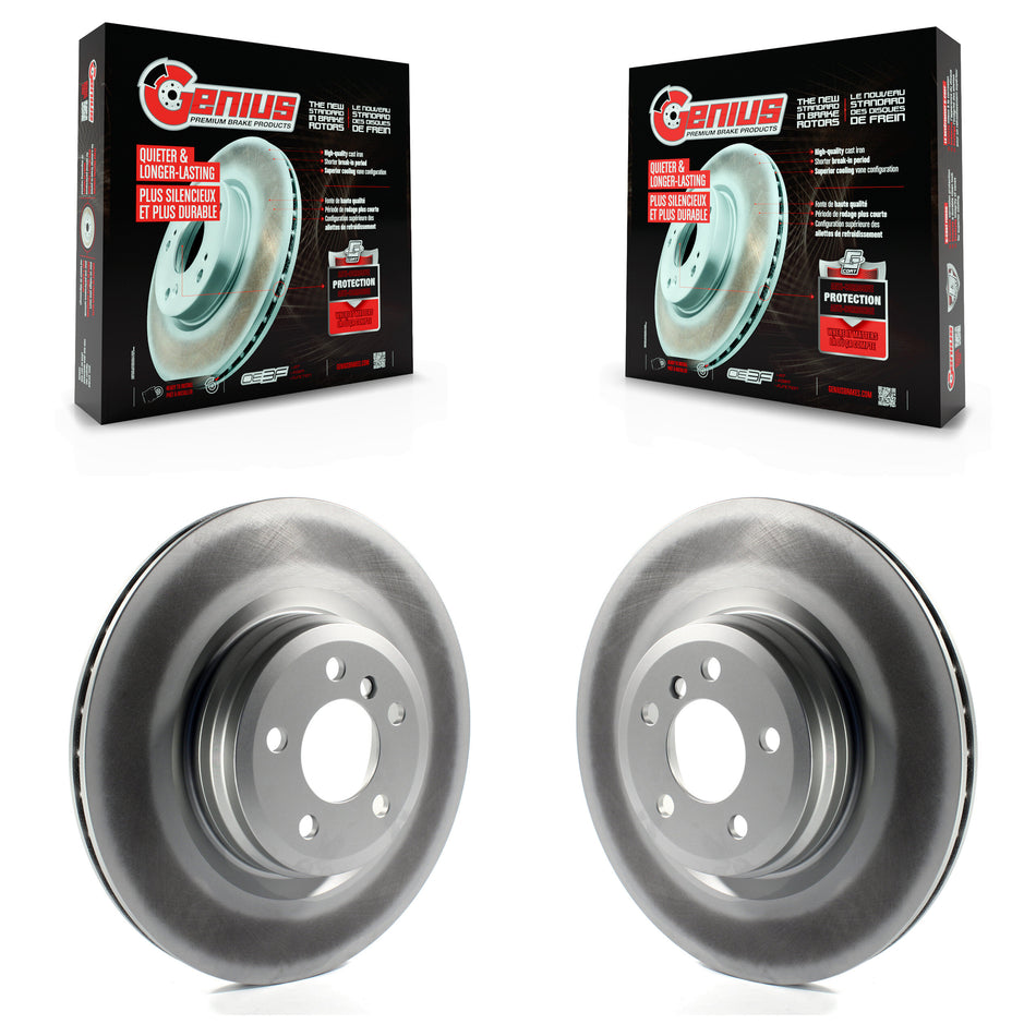 Rear Coated Disc Brake Rotors Pair For BMW 750Li xDrive 750i 550i GT Alpina B7 B6 Gran Coupe 760Li B7L ActiveHybrid 7 KG-100631