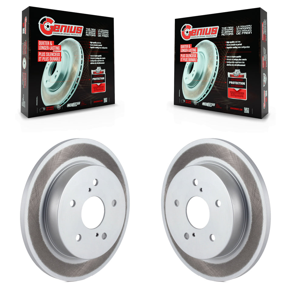 Rear Coated Disc Brake Rotors Pair For 2010-2013 Suzuki Kizashi KG-100632