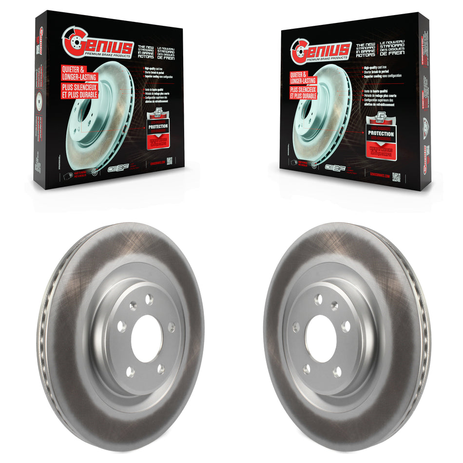 Rear Coated Disc Brake Rotors Pair For Audi Q5 A6 Quattro Porsche Macan A4 Q7 A5 A7 S5 SQ5 S4 A8 Sportback allroad PHEV KG-100636