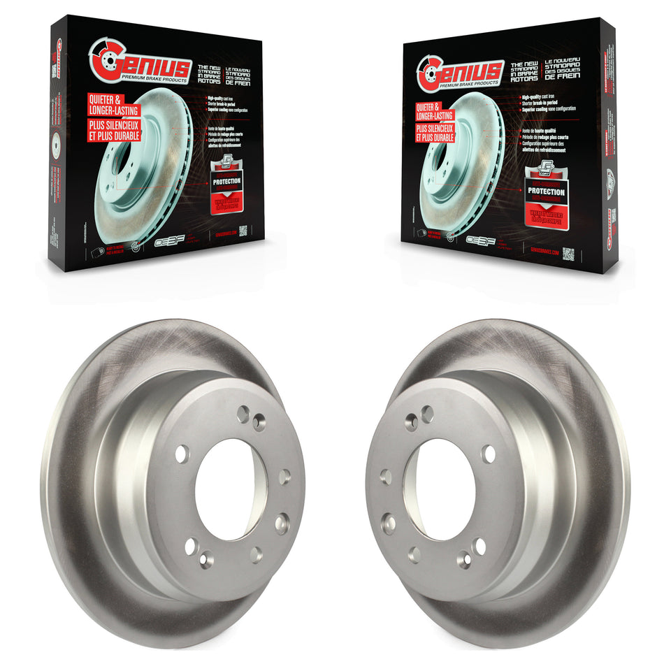 Rear Coated Disc Brake Rotors Pair For Hyundai Elantra Tucson Kia Sportage KG-100637