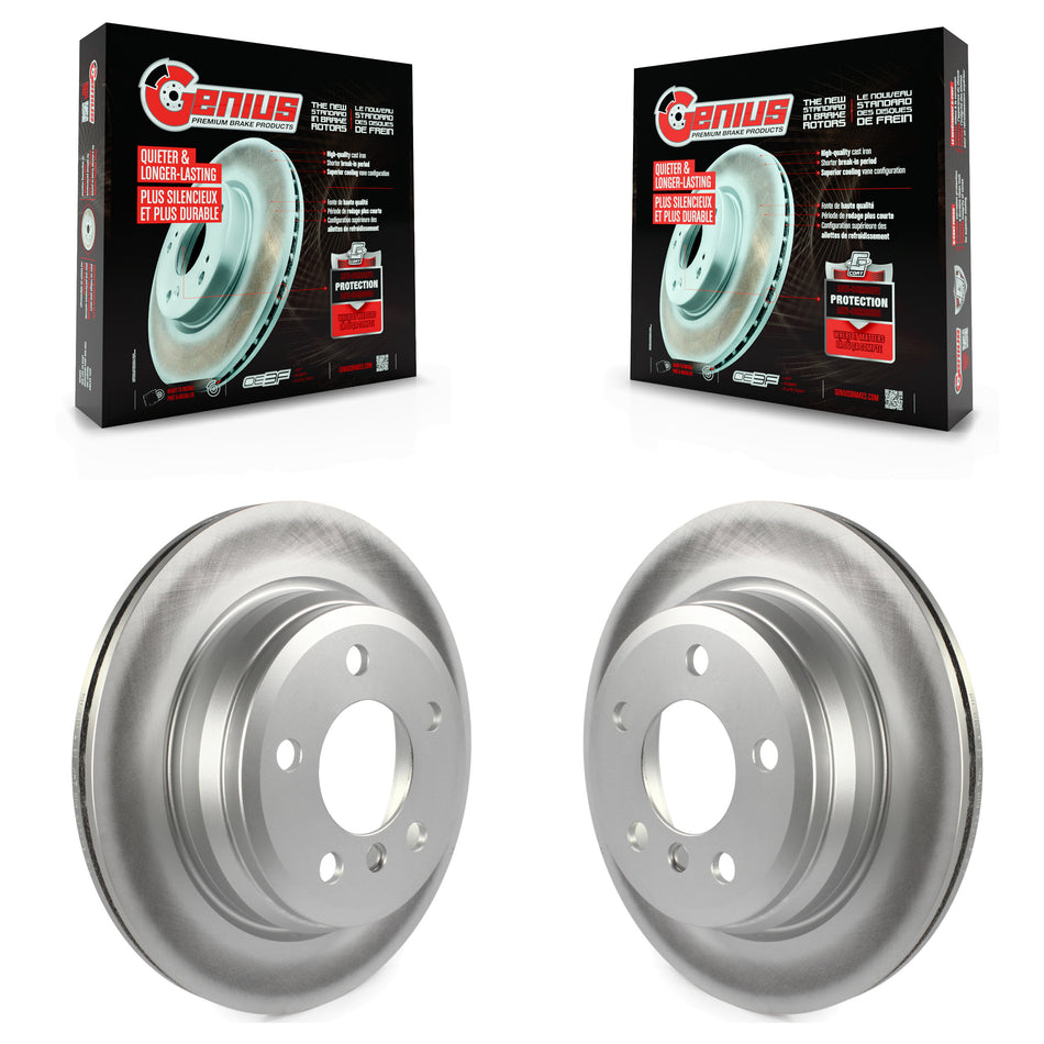 Rear Coated Disc Brake Rotors Pair For BMW 328i xDrive 320i 330i 428i 430i Gran Coupe GT 328d 330e KG-100662
