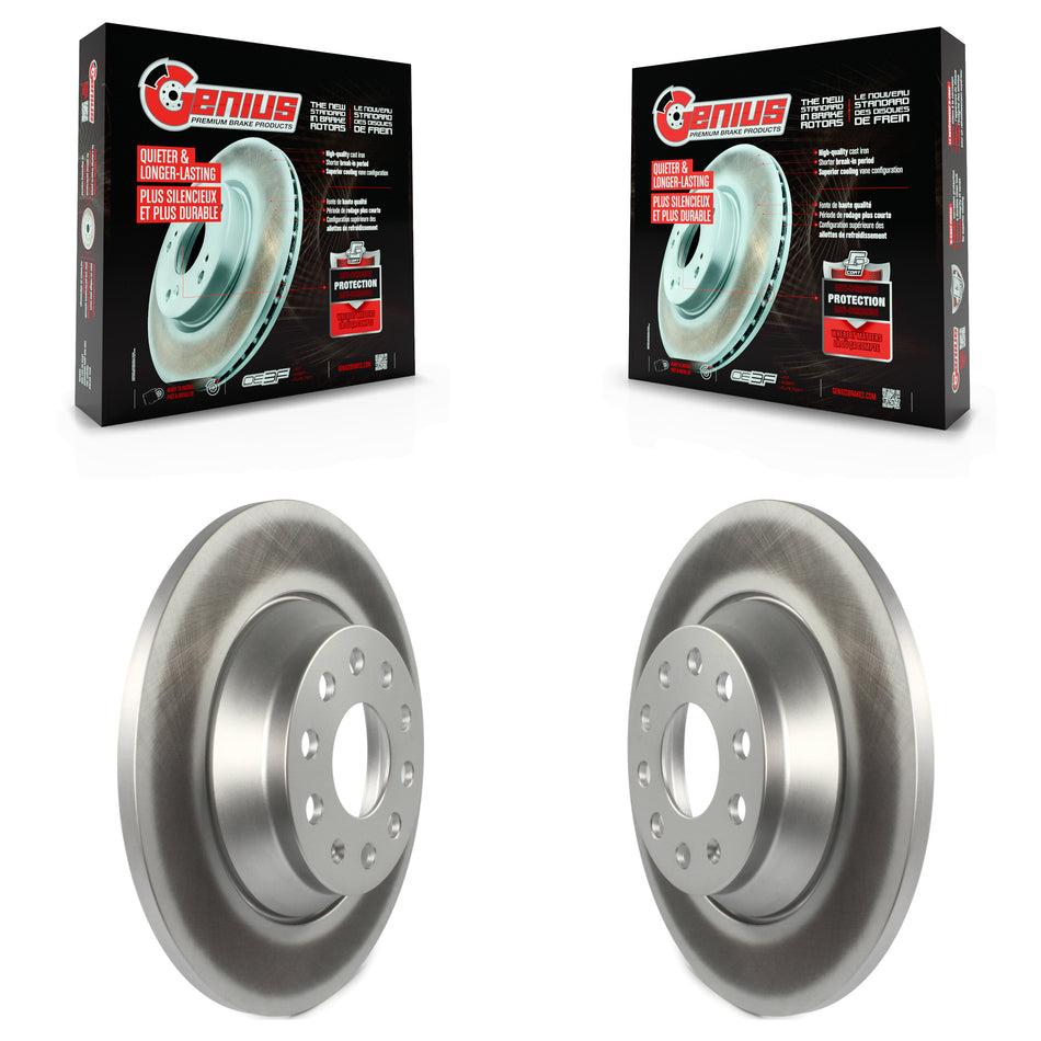 Rear Coated Disc Brake Rotors Pair For Volkswagen Tiguan Jetta Audi Q3 Quattro TT KG-100665