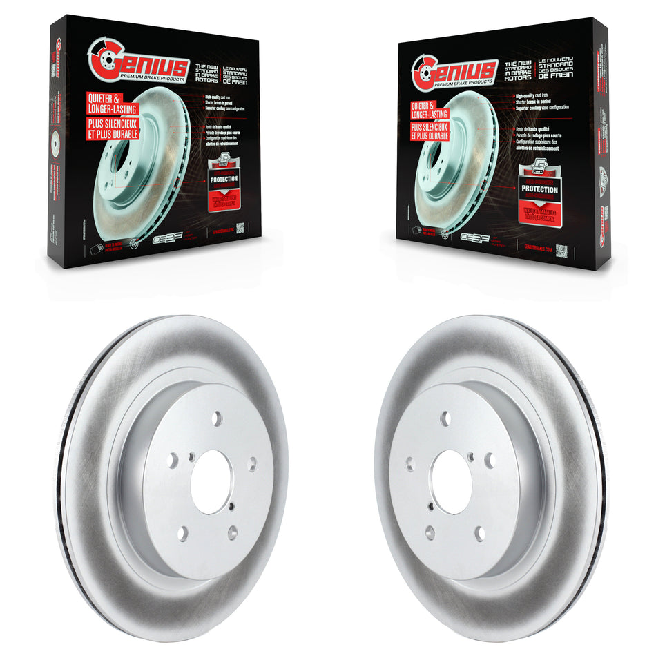 Rear Coated Disc Brake Rotors Pair For Subaru Outback Legacy WRX KG-100670