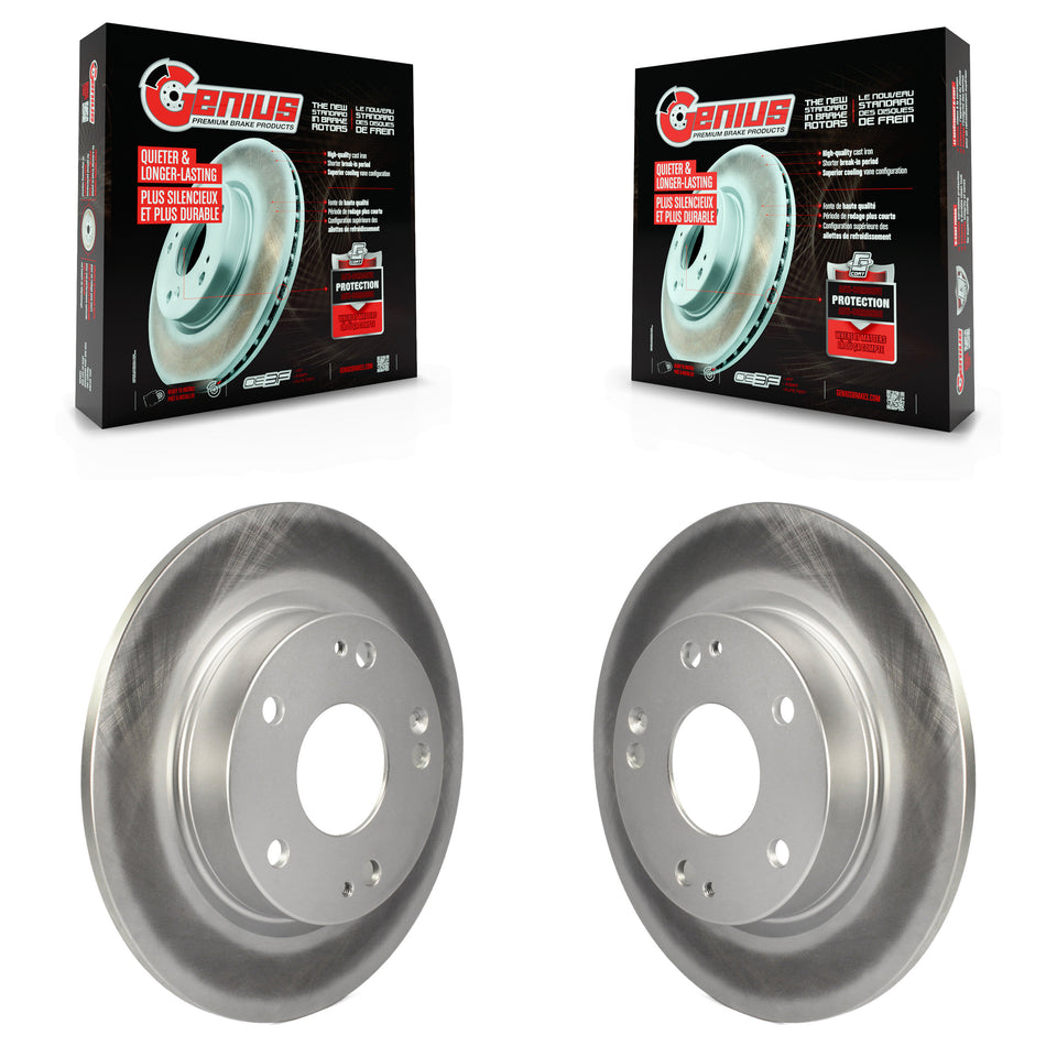 Rear Coated Disc Brake Rotors Pair For Honda Civic Insight KG-100676