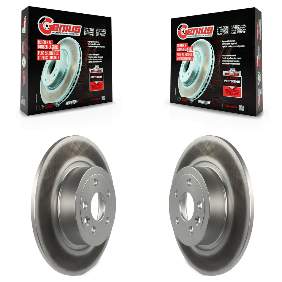 Rear Coated Disc Brake Rotors Pair For 2016-2019 Land Rover Range Evoque KG-100679
