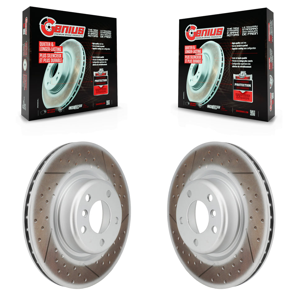 Rear Coated Disc Brake Rotors Pair For BMW 328i 428i 320i xDrive 228i M235i 230i Gran Coupe M240i KG-100686