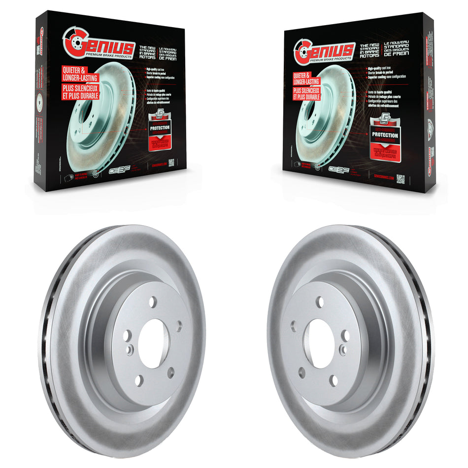 Rear Coated Disc Brake Rotors Pair For Mercedes-Benz S550 SL550 CL550 S600 S350 S400 CL600 S450 KG-100688