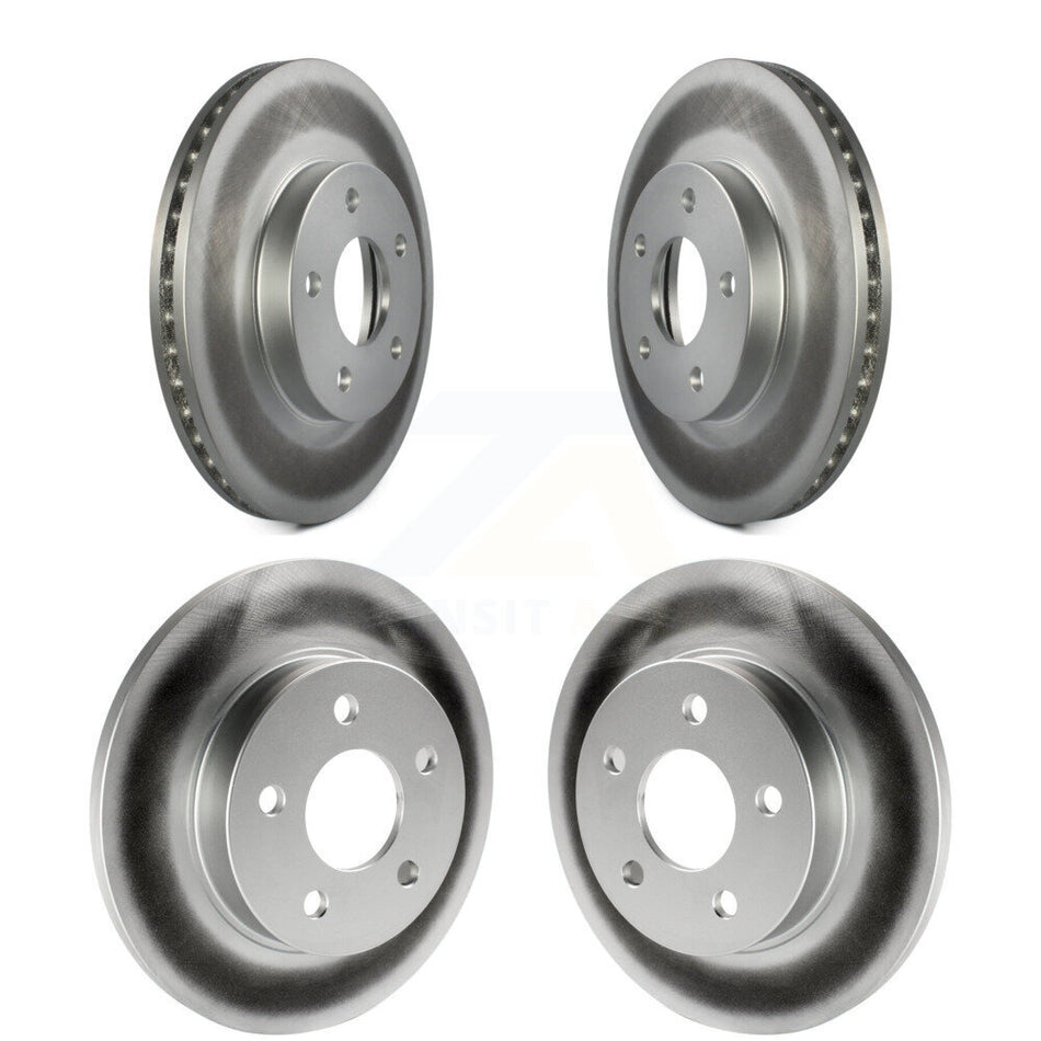 Front Rear Coated Disc Brake Rotors Kit For 2007-2010 Pontiac G5 With Drum Brakes 5 Lug Wheels KG-100733