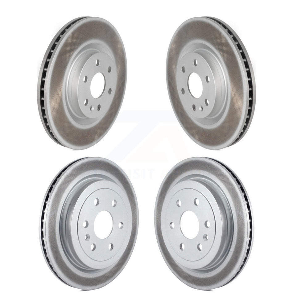 Front Rear Coated Disc Brake Rotors Kit For Cadillac SRX Saab 9-4X KG-100742