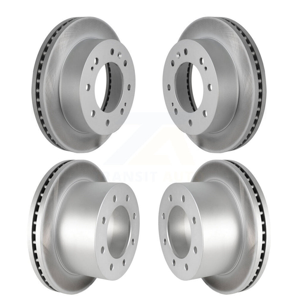 Front Rear Coated Disc Brake Rotors Kit For 2011-2019 Chevrolet Silverado 3500 HD GMC Sierra With Dual Wheels KG-100749