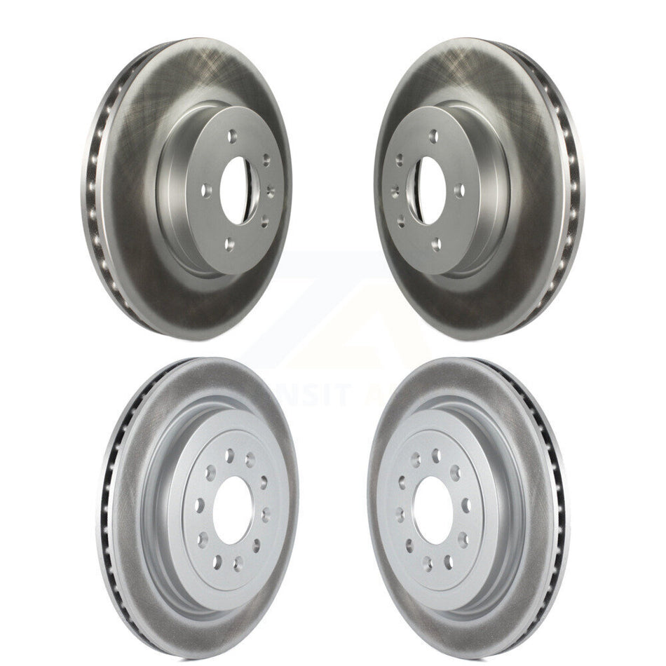 Front Rear Coated Disc Brake Rotors Kit For Cadillac ATS KG-100754