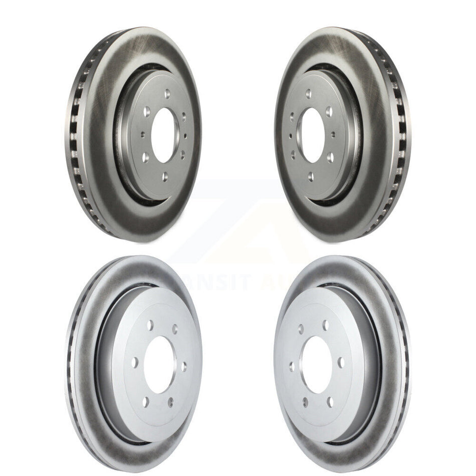 Front Rear Coated Disc Brake Rotors Kit For 2007-2017 Ford Expedition Lincoln Navigator KG-100787