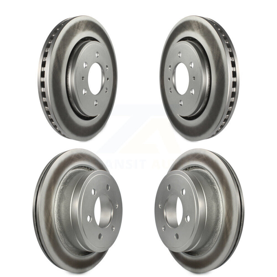Front Rear Coated Disc Brake Rotors Kit For Ford F-150 KG-100788