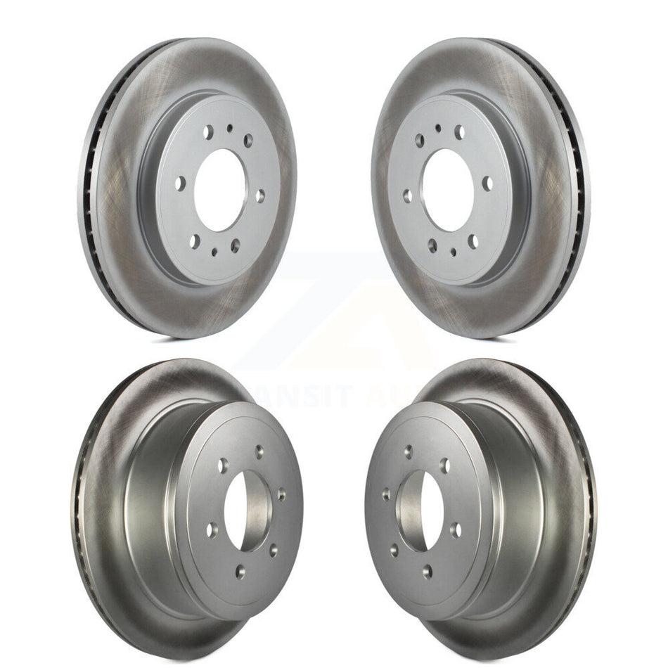 Front Rear Coated Disc Brake Rotors Kit For 2009 Ford F-150 With 6 Lug Wheels KG-100794