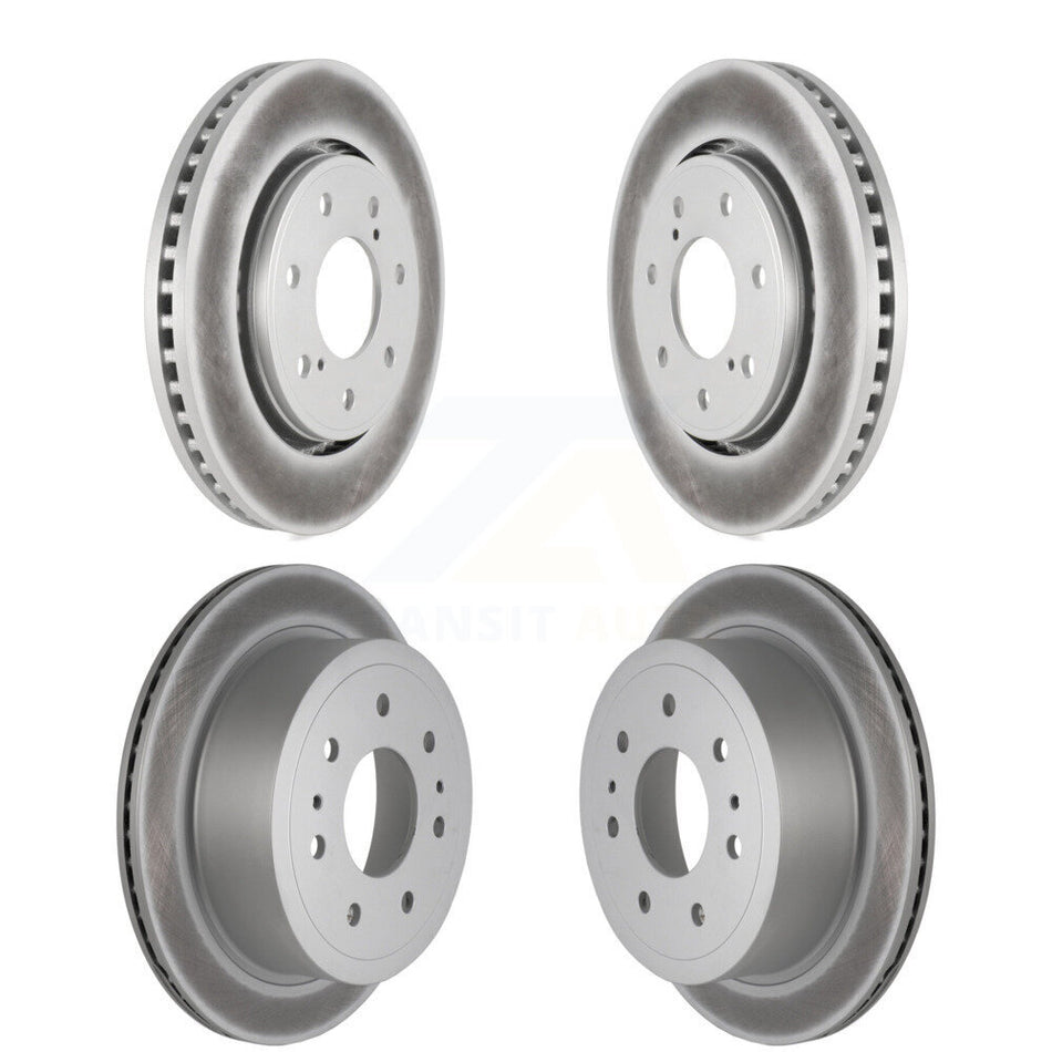 Front Rear Coated Disc Brake Rotors Kit For 2010-2011 Ford F-150 With 7 Lug Wheels KG-100797