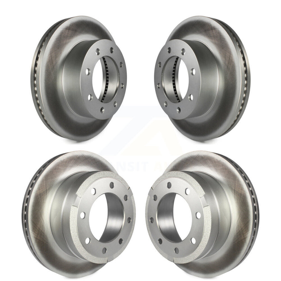 Front Rear Coated Disc Brake Rotors Kit For Ford F-250 Super Duty F-350 4WD KG-100808