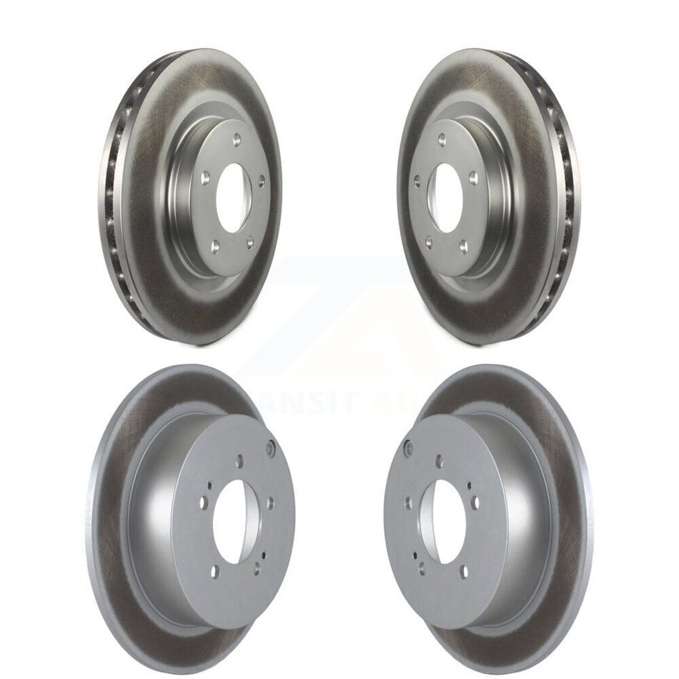Front Rear Coated Disc Brake Rotors Kit For Mitsubishi Outlander KG-100842