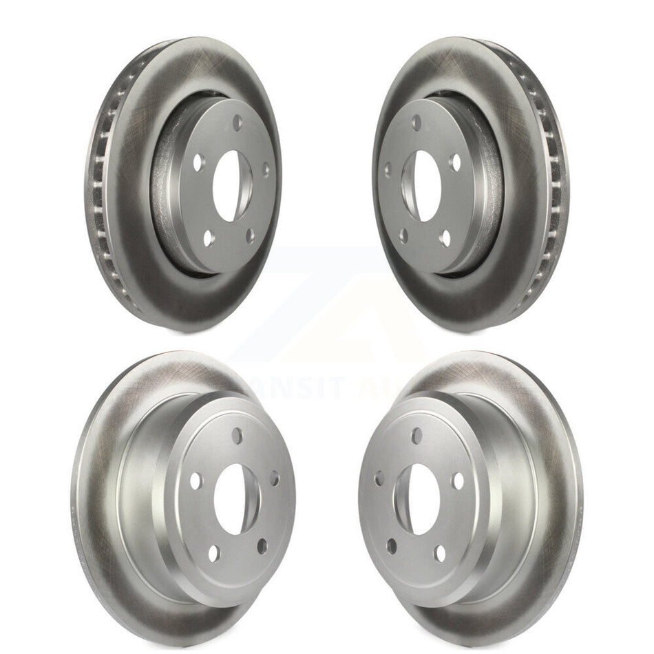 Front Rear Coated Disc Brake Rotors Kit For Jeep Wrangler JK KG-100844