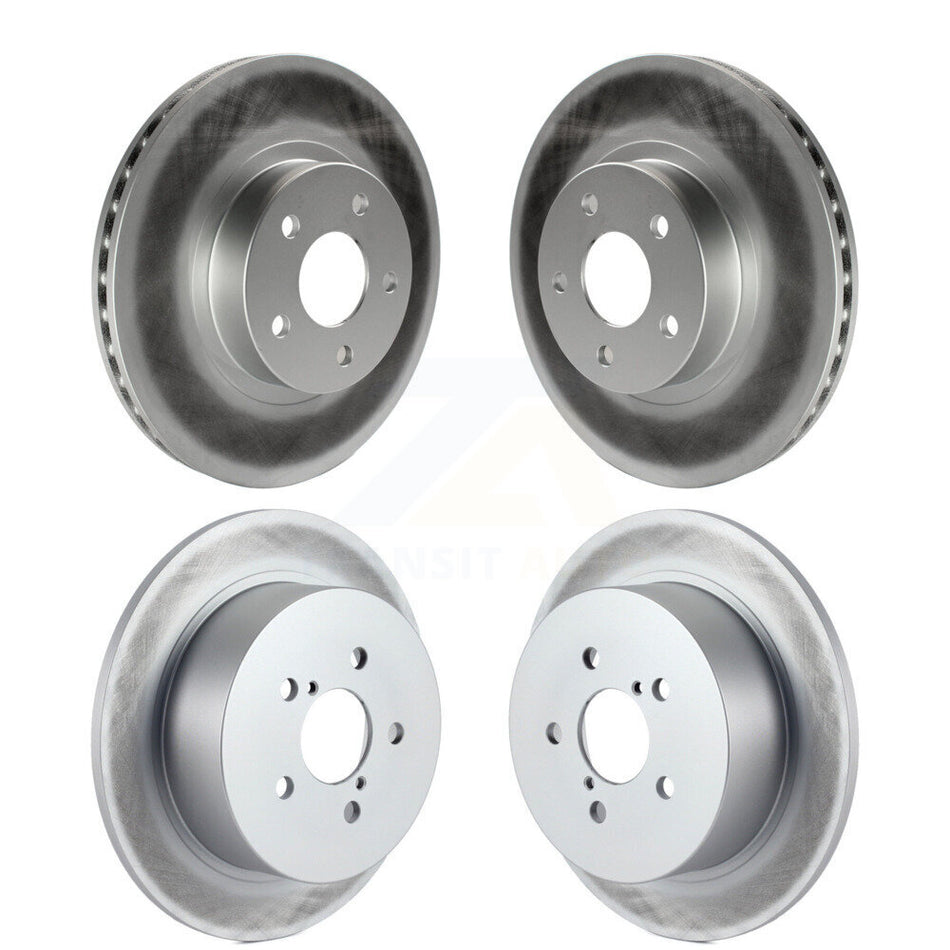 Front Rear Coated Disc Brake Rotors Kit For 2005 Subaru Legacy i Limited With 277mm Diameter Rotor KG-100877