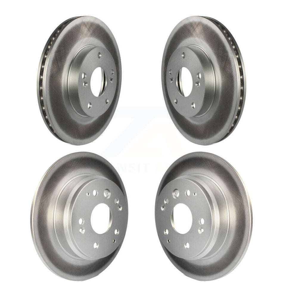 Front Rear Coated Disc Brake Rotors Kit For 2003-2011 Honda Element KG-100883