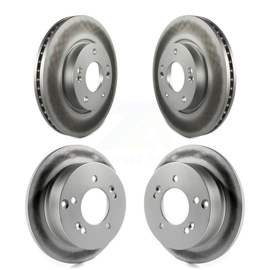 Front Rear Coated Disc Brake Rotors Kit For Hyundai Sonata Kia Sportage Tucson Optima Magentis KG-100921