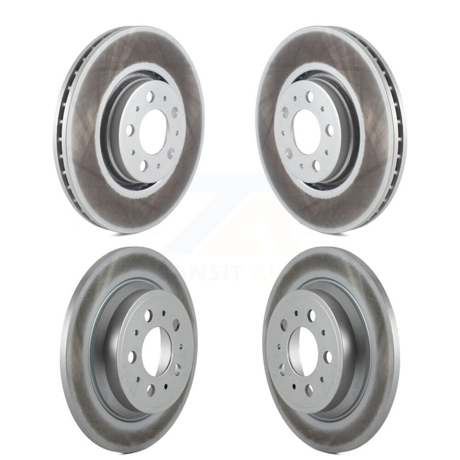 Front Rear Coated Disc Brake Rotors Kit For 2008 Volvo S60 With 316mm Diameter Rotor KG-100954