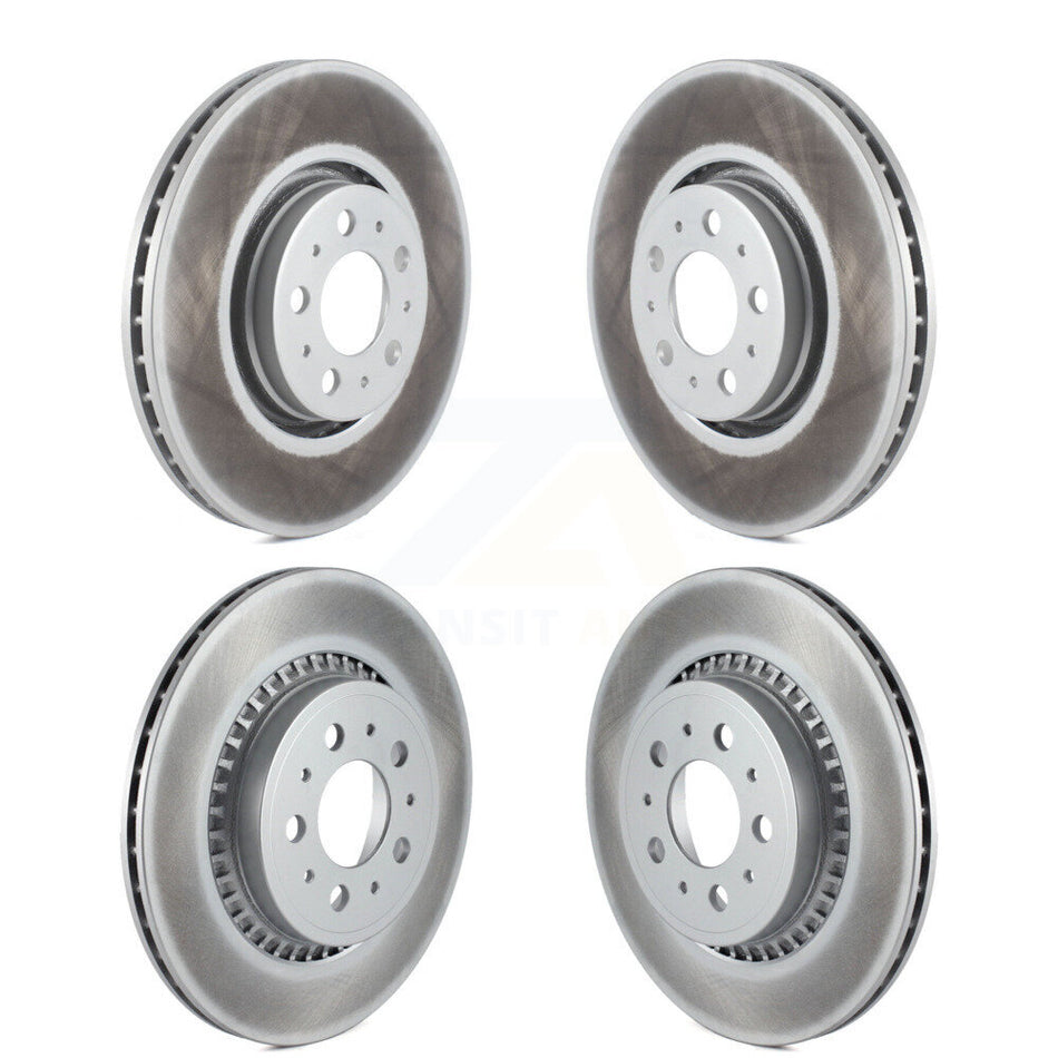 Front Rear Coated Disc Brake Rotors Kit For 2003-2014 Volvo XC90 With 316mm Diameter Rotor KG-100955