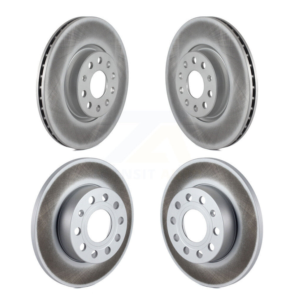 Front Rear Coated Disc Brake Rotors Kit For 2008-2008 Audi A3 Quattro KG-100994