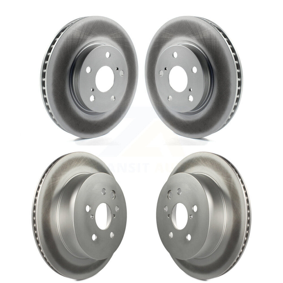 Front Rear Coated Disc Brake Rotors Kit For 2010-2013 Lexus IS250 C Vehicles Built Canadian Market KG-101039