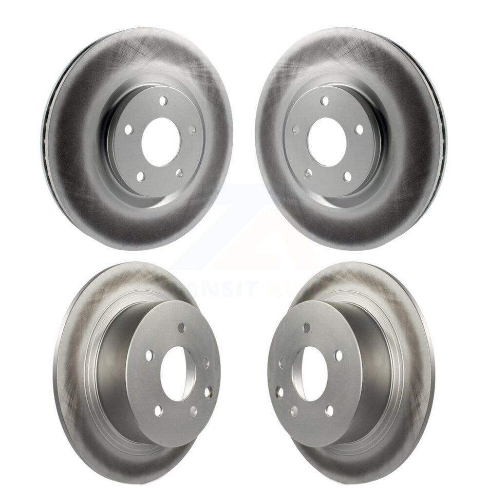 Front Rear Coated Disc Brake Rotors Kit For 2007-2012 Nissan Sentra SE-R Spec V KG-101086