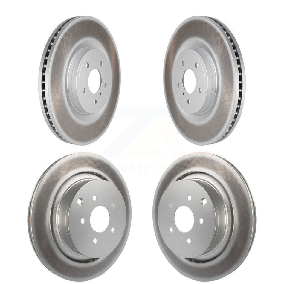 Front Rear Coated Disc Brake Rotors Kit For INFINITI Q50 M37 Q60 Q70 Q70L QX70 M56 FX50 KG-101100