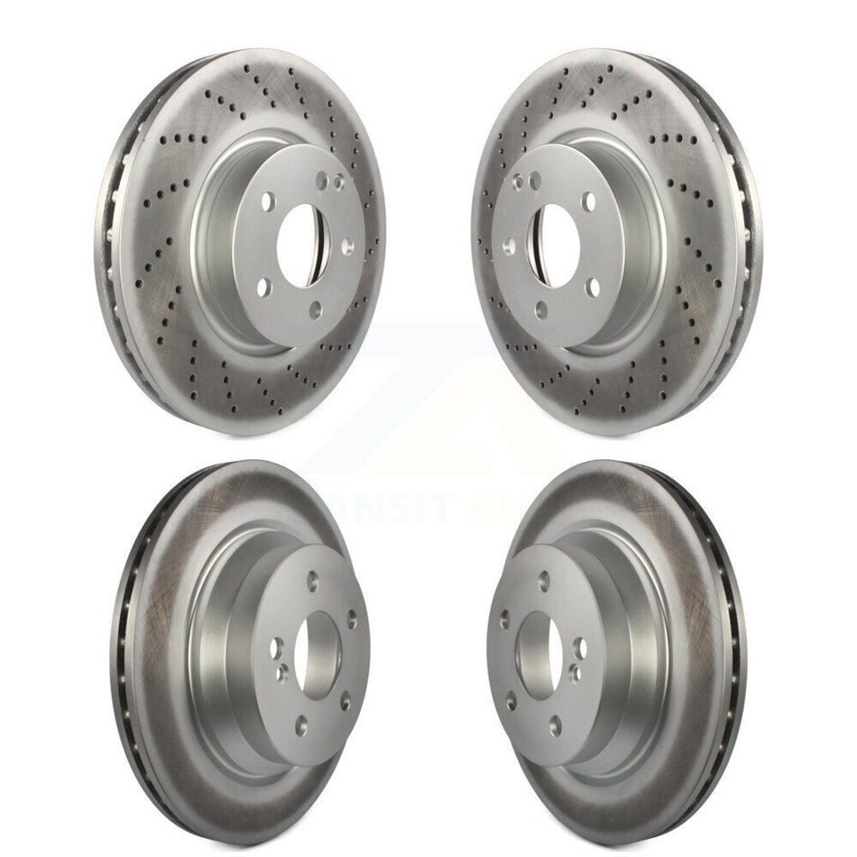 Front Rear Coated Disc Brake Rotors Kit For Mercedes-Benz E350 E400 With 322mm Diameter Rotor KG-101133