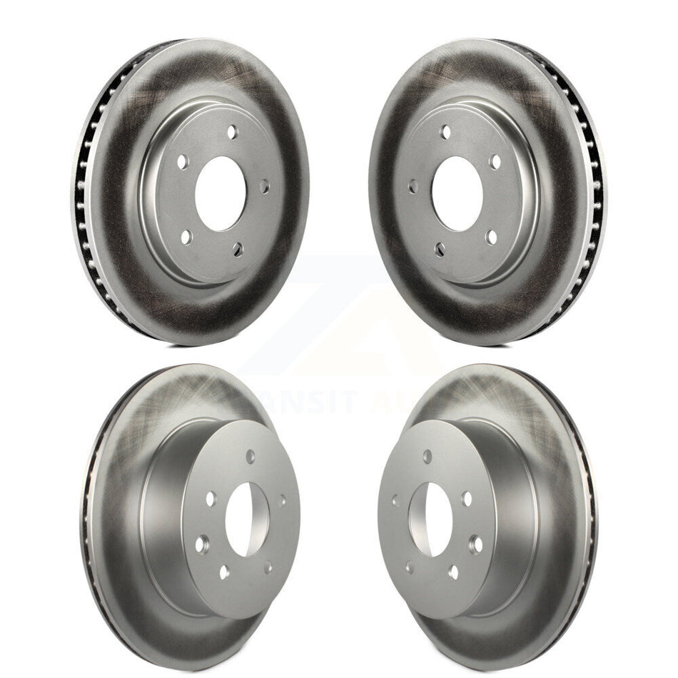 Front Rear Coated Disc Brake Rotors Kit For Nissan LEAF KG-101138