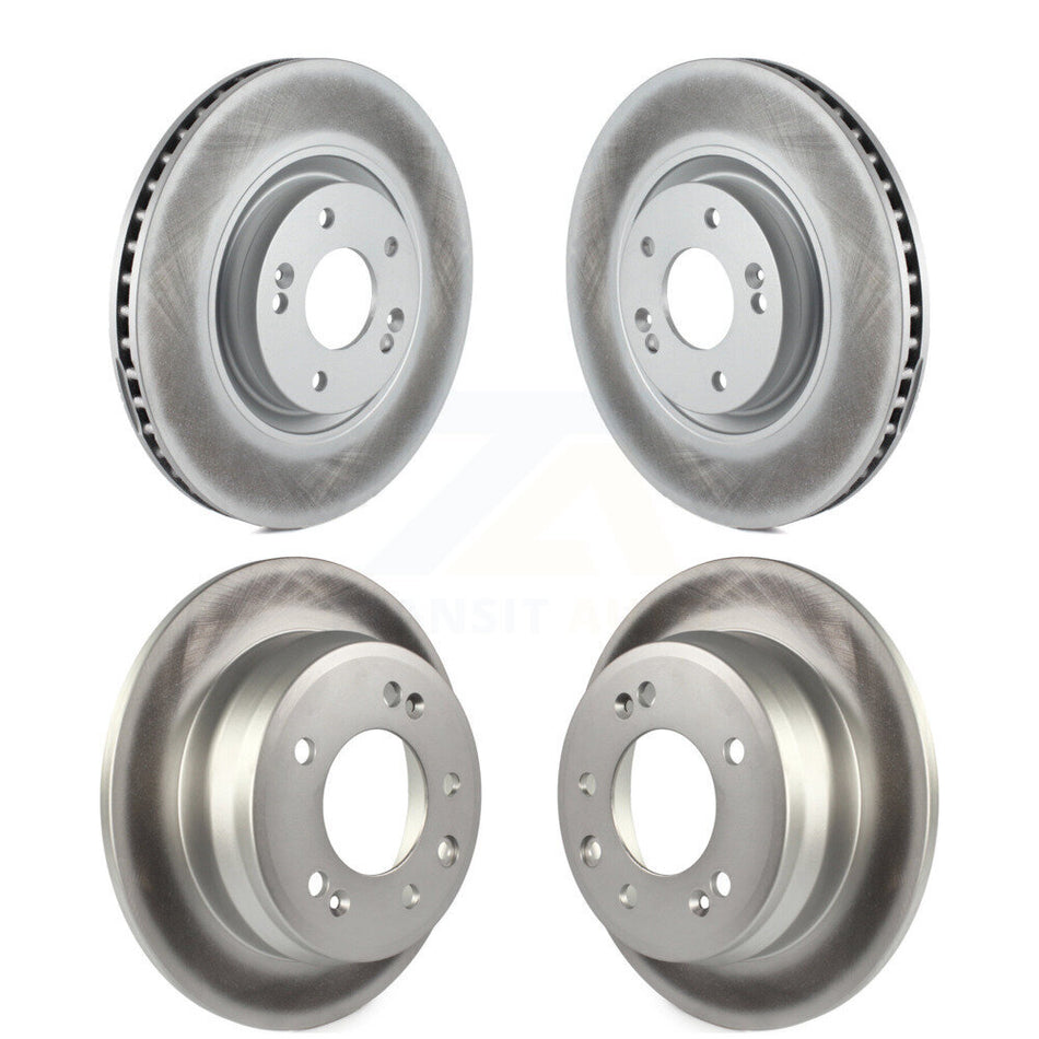 Front Rear Coated Disc Brake Rotors Kit For 2015 Hyundai Tucson FWD with FUEL CELL EV (FCEV) engine KG-101144