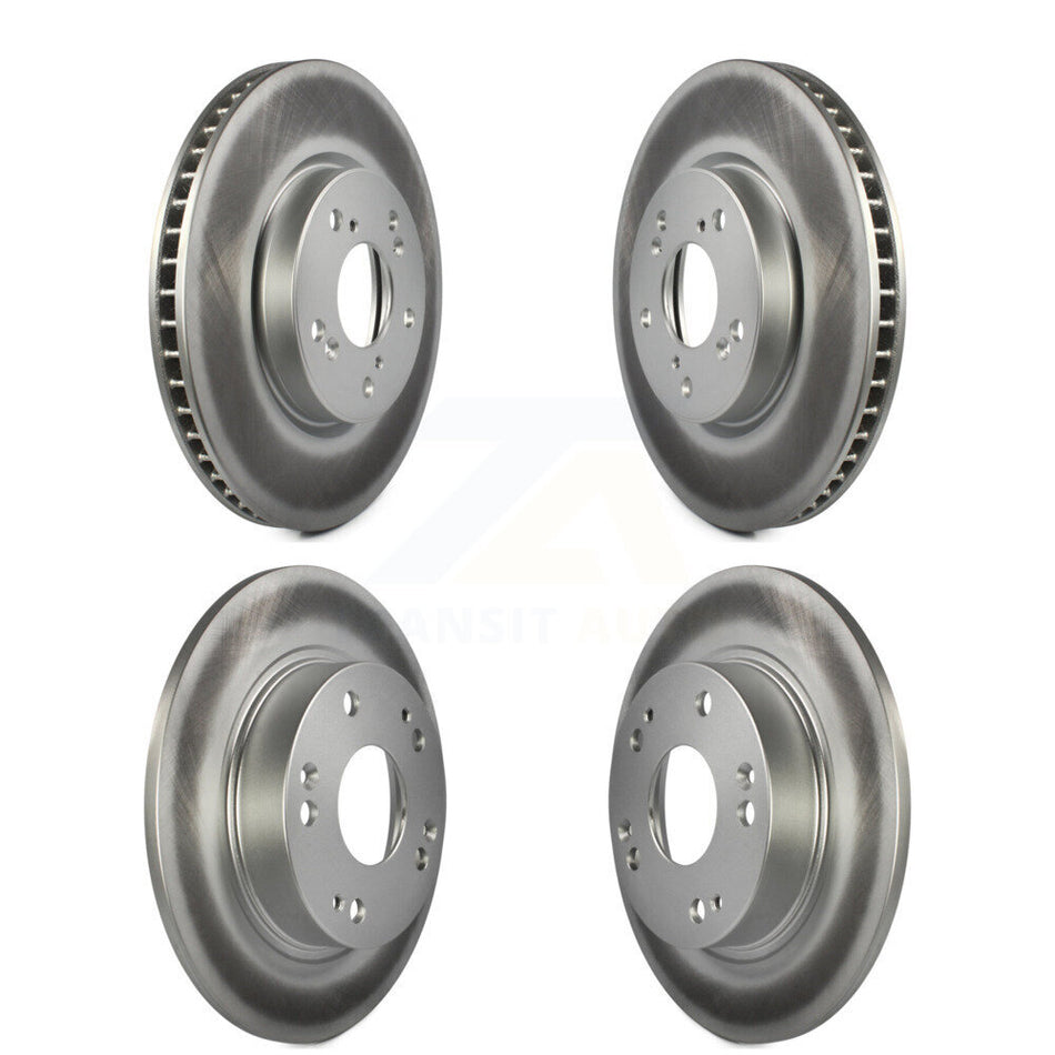 Front Rear Coated Disc Brake Rotors Kit For 2015 Honda Civic EX with Coupe Manual transmission KG-101165