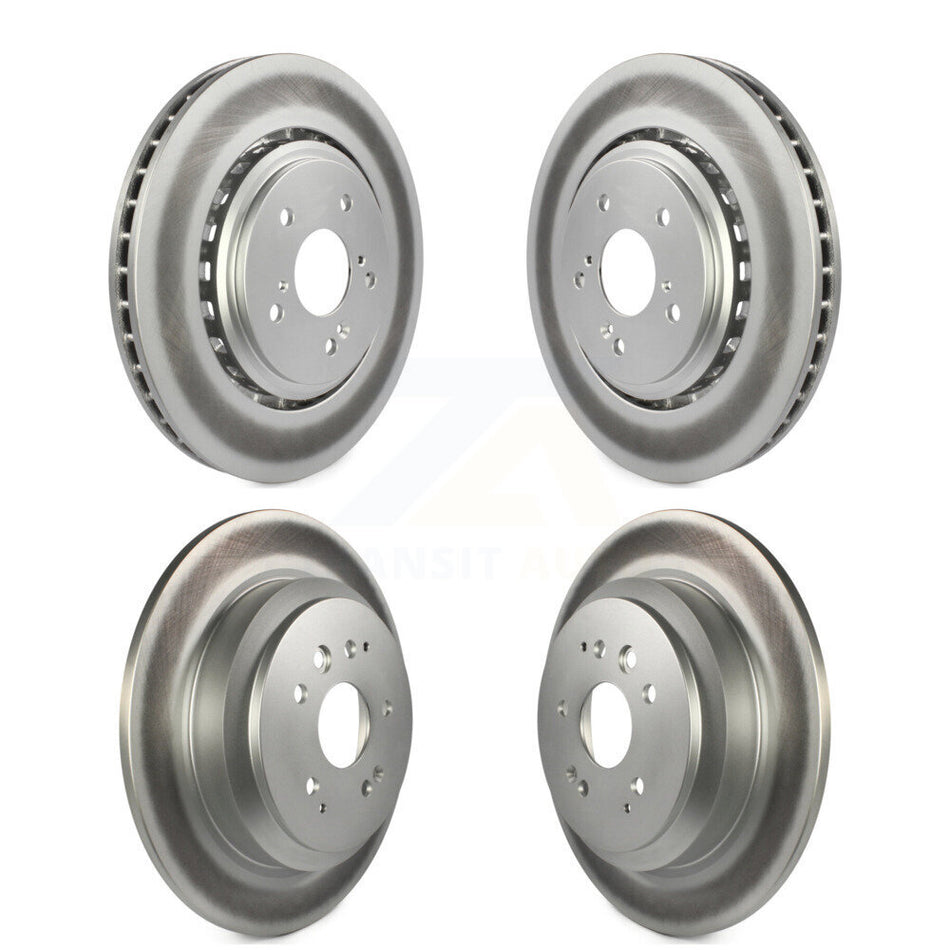 Front Rear Coated Disc Brake Rotors Kit For 2014-2016 Acura MDX KG-101174