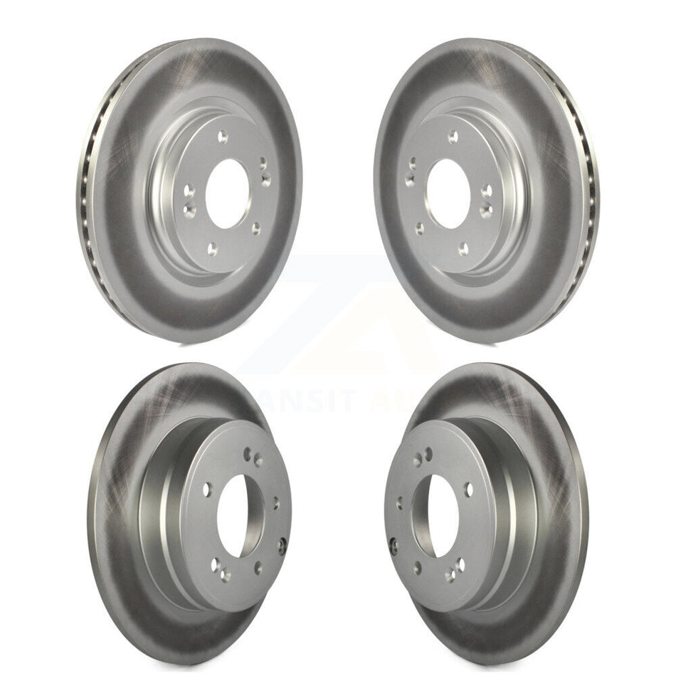 Front Rear Coated Disc Brake Rotors Kit For Hyundai Sonata Kia Optima With Manual Parking KG-101194