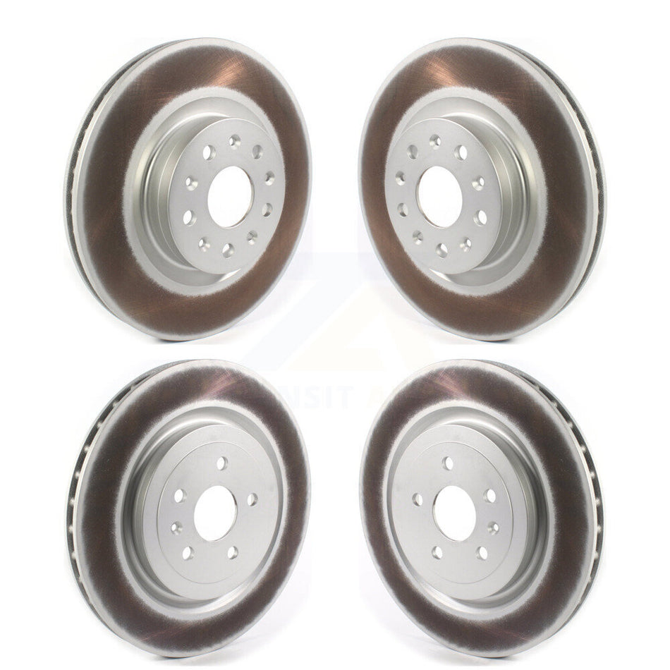 Front Rear Coated Disc Brake Rotors Kit For 2017-2019 Chevrolet Camaro Cadillac CTS KG-101229