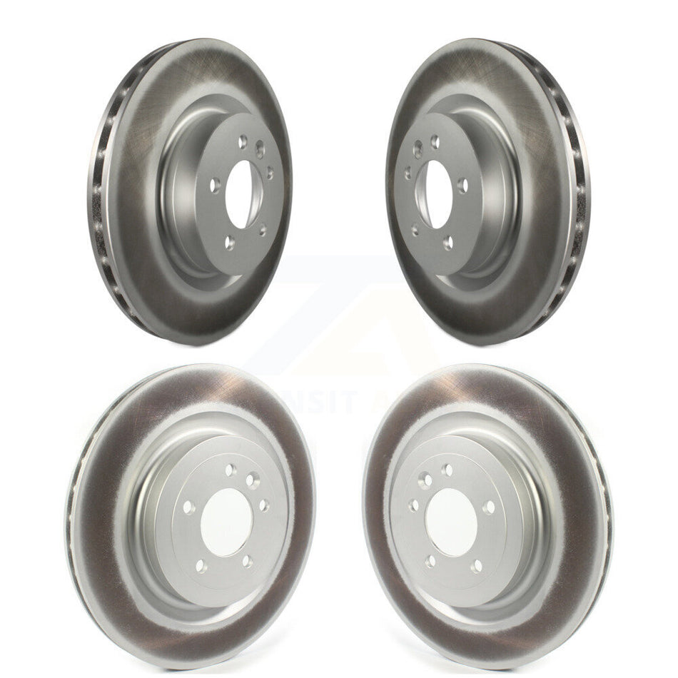 Front Rear Coated Disc Brake Rotors Kit For 2017 Land Rover Range Sport HSE SE with GAS engine KG-101259