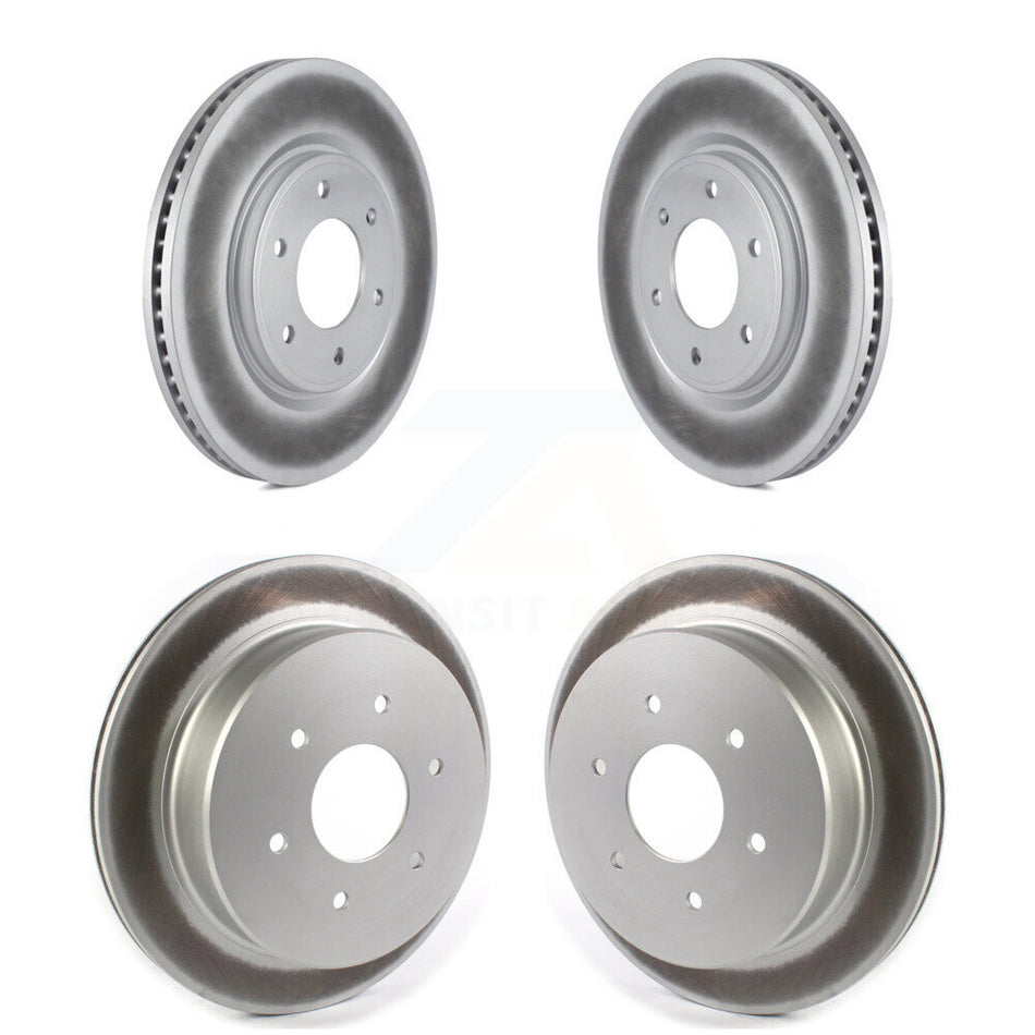 Front Rear Coated Disc Brake Rotors Kit For 2017-2022 Nissan TITAN KG-101262