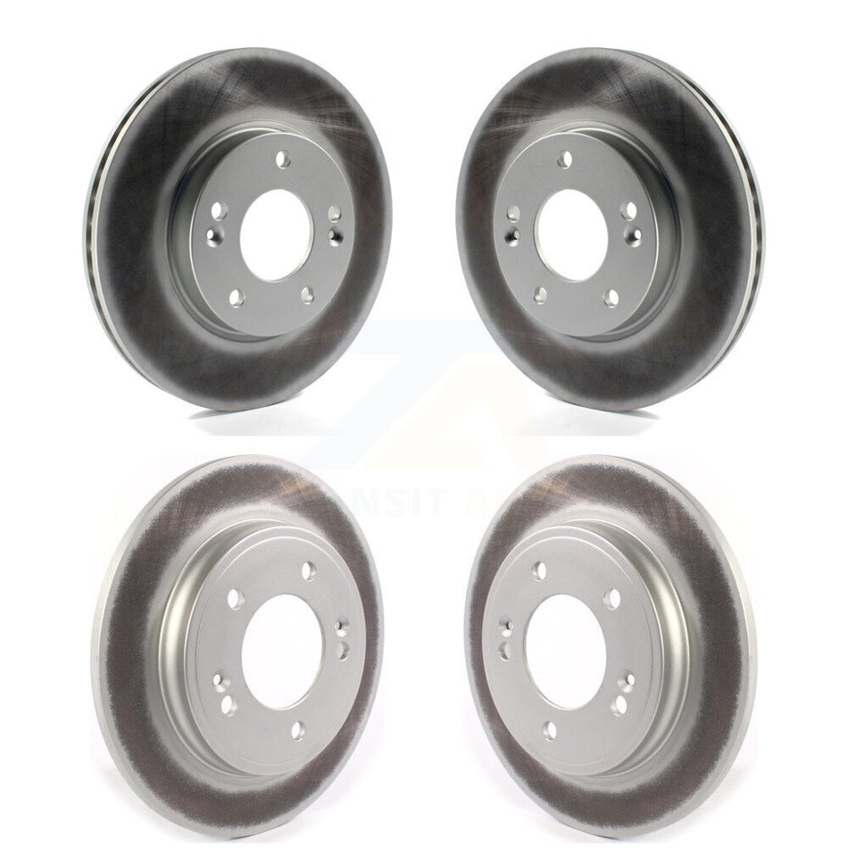 Front Rear Coated Disc Brake Rotors Kit For 2019-2021 Hyundai Veloster Naturally Aspirated KG-101267
