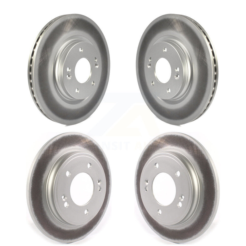 Front Rear Coated Disc Brake Rotors Kit For Hyundai Elantra Kia Forte Veloster KG-101280