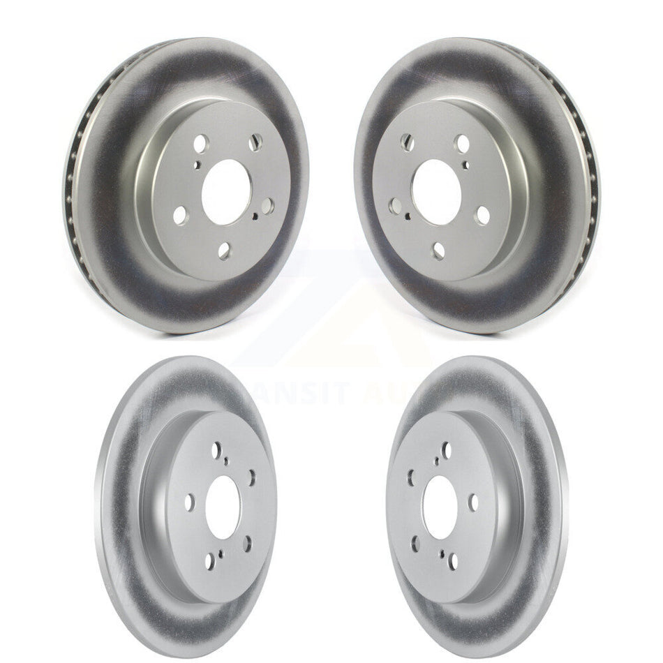 Front Rear Coated Disc Brake Rotors Kit For 2020-2021 Toyota Corolla FULL HYBRID EV-GAS (FHEV) engine With Electric Parking KG-101287