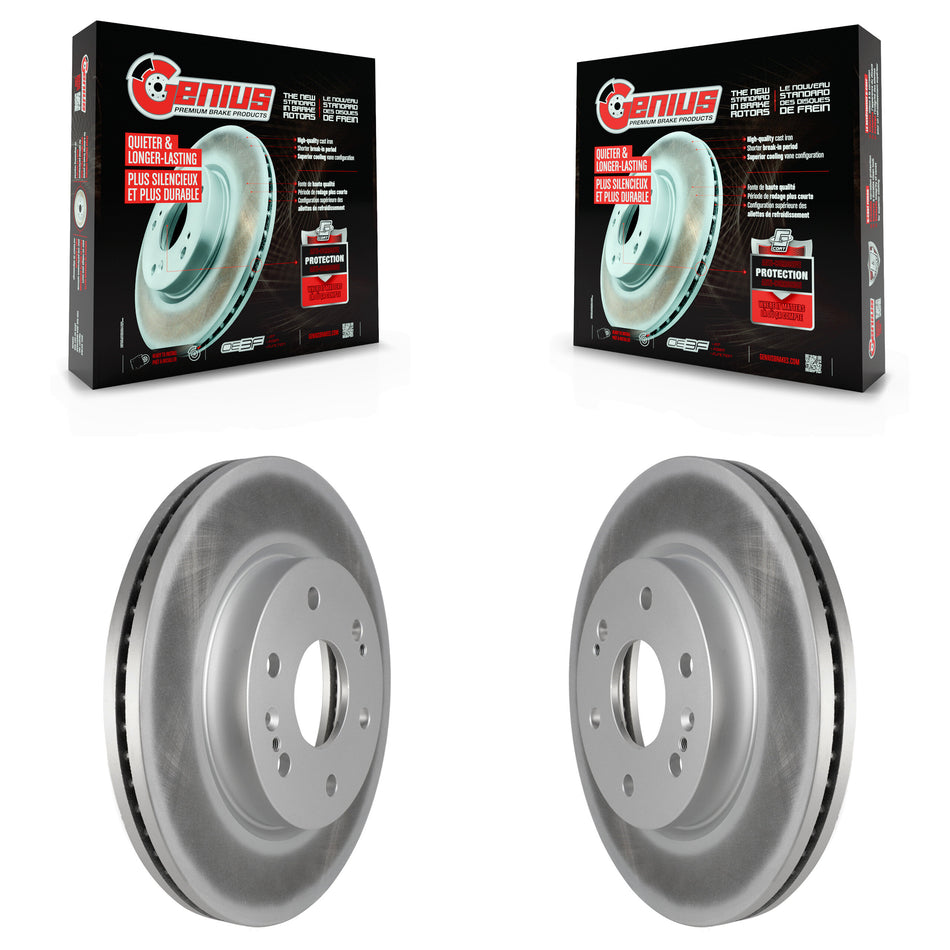 Front Coated Disc Brake Rotors Pair For Chevrolet Silverado 1500 GMC Sierra LD Limited Cadillac Tahoe Yukon Suburban XL Escalade ESV LTD KG-101314